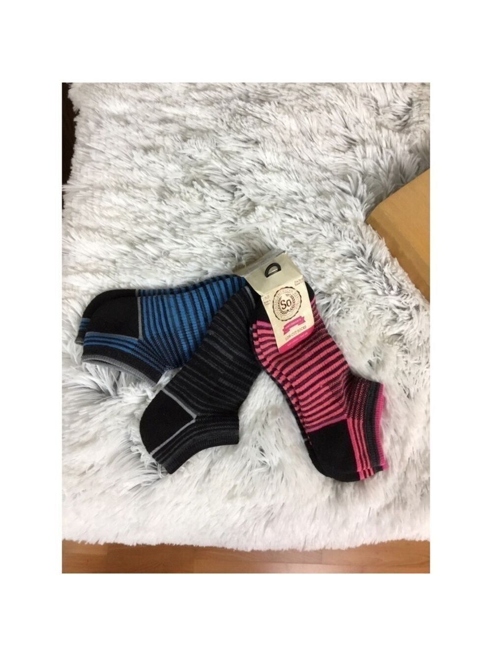 SO low cut stripes socks 6 pair 2/3 packs sock size 9-11 shoe size 6-9 p…